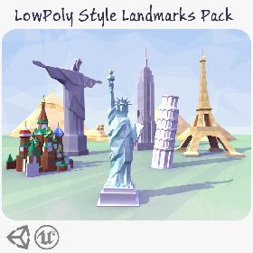 LowPoly Style Landmarks Pack